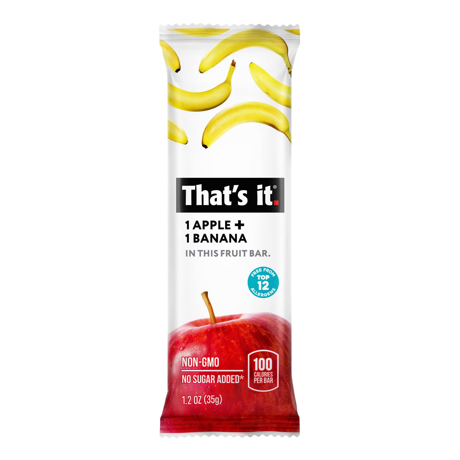 That's it Apple + Banana 100% Natural Real Fruit Bar