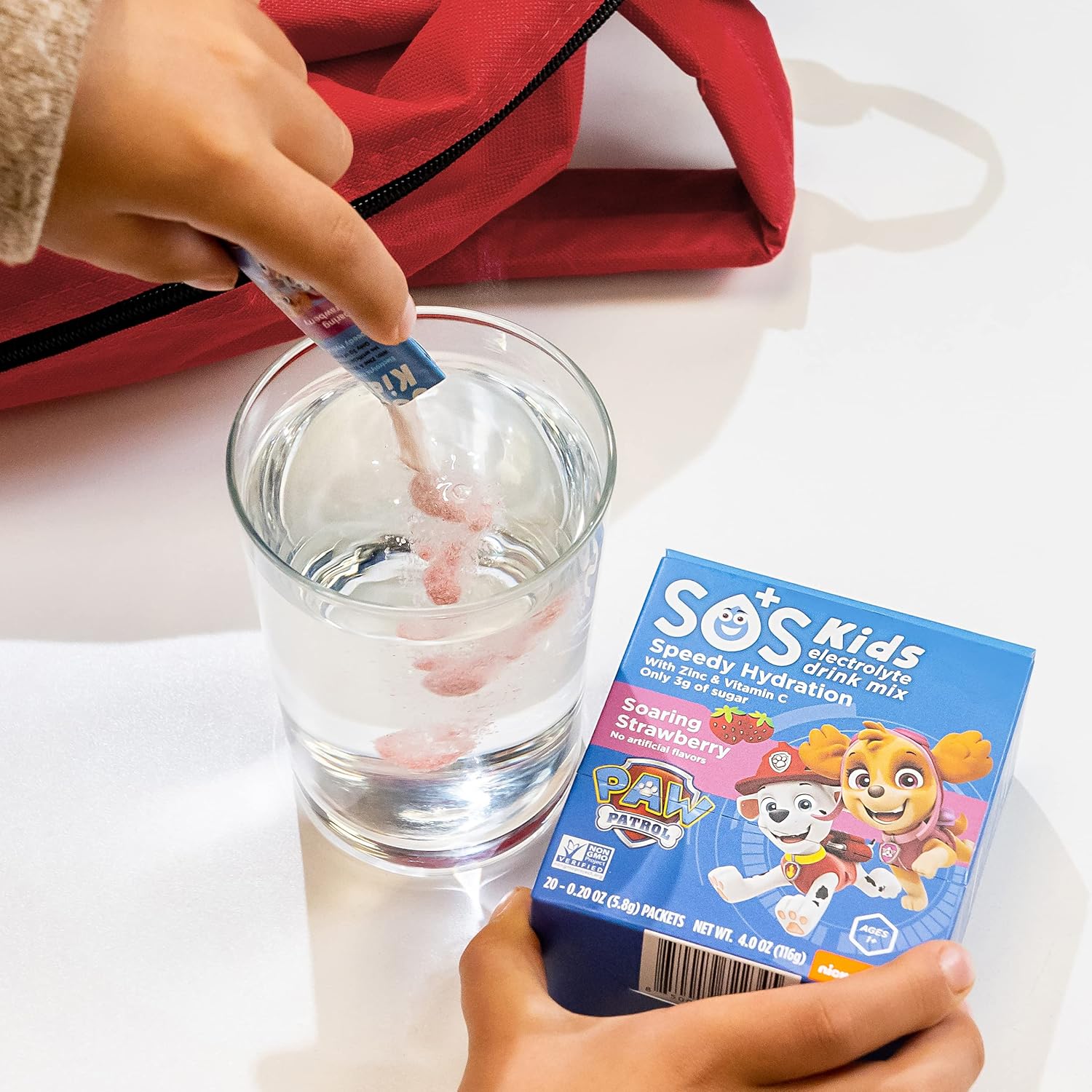 SOS Hydration Kids Paw Patrol Electrolyte Package- Strawberry flavour